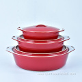 Round Ceramic Cooking Pot With Handle